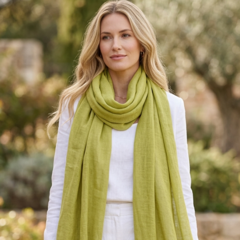 SZAL LNIANY SZALIK DAMSKI KANARKOWY FELTMONDO