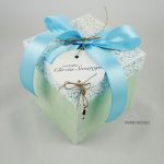 Z wózeczkiem na chrzest (mięta) - 