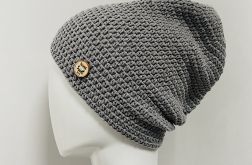 Czapka przejściowa beanie smerf bawełna popiel