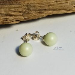 Kolczyki zielone perły