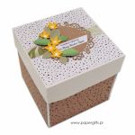 Box ślubny z tortem naturalny eco - Pudełko z miejscem na prezent ślubny