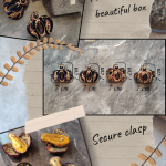 Ekskluzywna broszka żuk z koralików i kryształów - Estetyczne pudełko – idealne do przechowywania i na prezent.