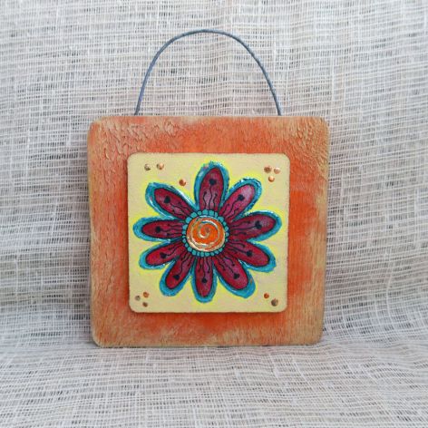 Obrazek na drewnie -  Flower Melody