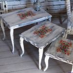 Stolik 3 w 1 shabby chic, Prowansja - 