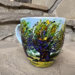 Porcelanowy kubek ręcznie malowany Wierzby  - 