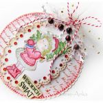 Bombka - kartka, zawieszka - 