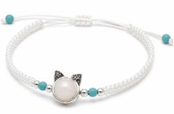 Bransoletka pleciona z kamieniem "Koci instynkt" BKI2602