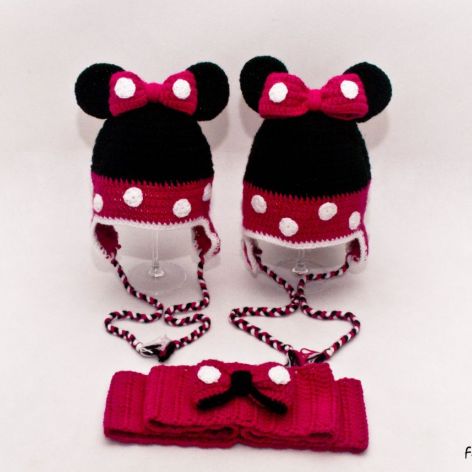 Czapka +komin Myszka Minnie 