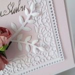 Kartka W DNIU ŚLUBU biało-różowa - 