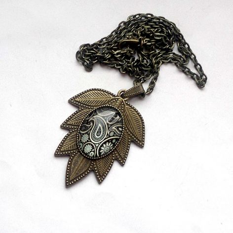 Naszyjnik-wisior Vintage bronze