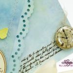 Kopertówka z okazji ślubu: kwiaty w błękitach - 