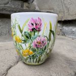 Porcelanowy kubek ręcznie malowany Łąka  - 