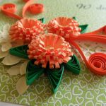 Kartka quilling - W dniu urodzin - 