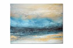 Blue lagoon 6, obraz abstrakcyjny ręcznie malowany do salonu