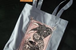Ręcznie malowana torba tote shopper YOGA