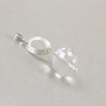 Kryształ górski i srebro - wisior - 