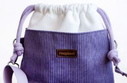 Fioletowa listonoszka z kominem z cienkiego sztruksu II