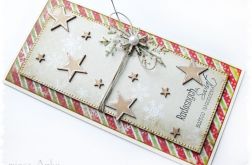 Kartka świąteczna z piernikowymi gwiazdkami