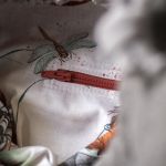 Szaro-różowa duża torba z kominem baranek - 