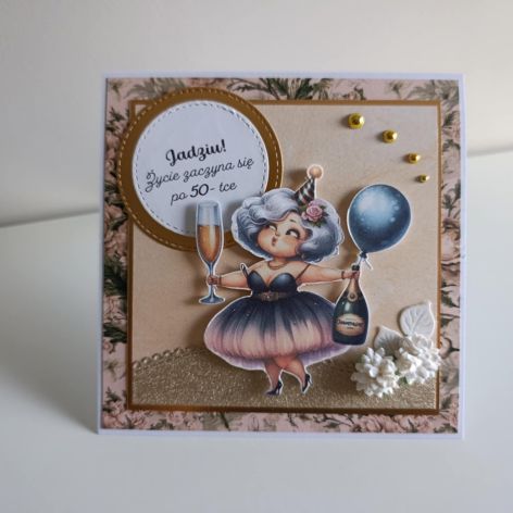 Kartka na urodziny ręcznie, odejście na emeryturę