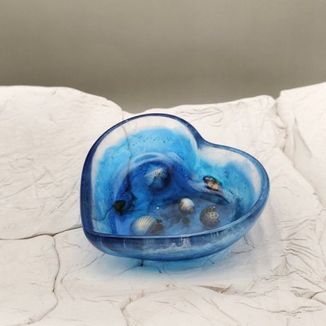 Serce Oceanu – pojemnik dekoracyjny z żywicy epoksydowej