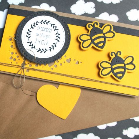 kartka - kopertówka :: pszczółki