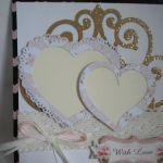 Kartka ślubna - dwa serca - zblizenie kartki