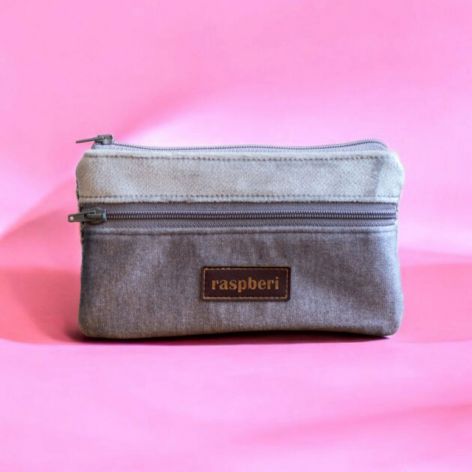 Portfelik damski w kolorze szarym