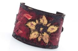 Zamszowa bransoletka Flower