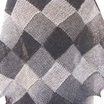 Wełniany entrelac szaro-czarny - 