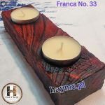 Świecznik opalany czerwony mały Franca No. 33 - 