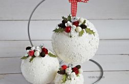 Oszronione bombki - komplet 3szt.