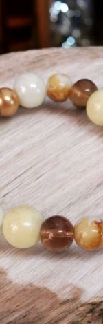 Bransoletka na gumce z brązem