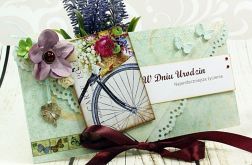 Kartka na urodziny- rowerowy bukiet