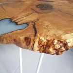 Stolik plaster drewna dąb biała żywica - 
