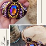  Ekskluzywna broszka handmade  - Tył wykończony ekoskórą i solidnym zapięciem – trwałość i komfort noszenia.