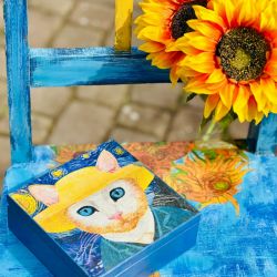 Kuferek dla miłośnika sztuki, Van Gogh, prezent, na biżuterię