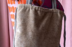 Kremowo-szary plecak torba 2w1