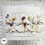 Kartka dla dziewczynki z wróżką - KKU-o1W - Kartka urodzinowa z wróżką i kopertą w tle - zdjęcie z przodu