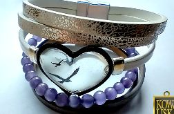 Święty spokój - bransoletka z żywicy i rzemieni