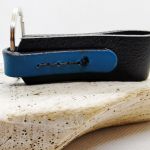 Breloczek męski skórzany czarny - 