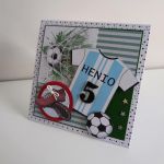 Personalizowana kartka piłkarska na urodziny piłka nożna  - Personalizowana kartka piłkarska na urodziny piłka nożna