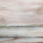 Pejzaż-akwarela formatu15/25 cm  - 