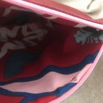 Kosmetyczka materiałowa solidna, stylowa ,praktyczna, bordowa - 