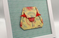 Obrazek origami na ścianę ozdoba papier Mamut