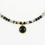 Naszyjnik z onyksem. - Naszyjnik z onyksem.