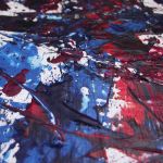 Obraz abstrakcja akryl Crimson Monaster Blue - Detal - skos