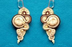 Kolczyki Kremowo - Beżowe