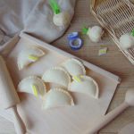 Pierogi filcowe / Jedzenie z filcu - Zestaw pierożków z filcu z cebulką