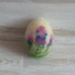 Jajeczko z lawendą z wełny - Ozdoba wielkanocna
